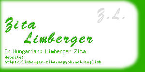 zita limberger business card